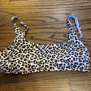cheetah swimsuit top